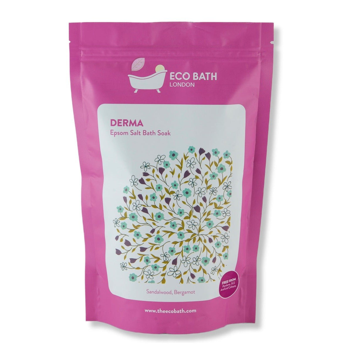 Eco Bath London Derma Epsom Salt Bath Soak - Pouch, 500g or 1kg