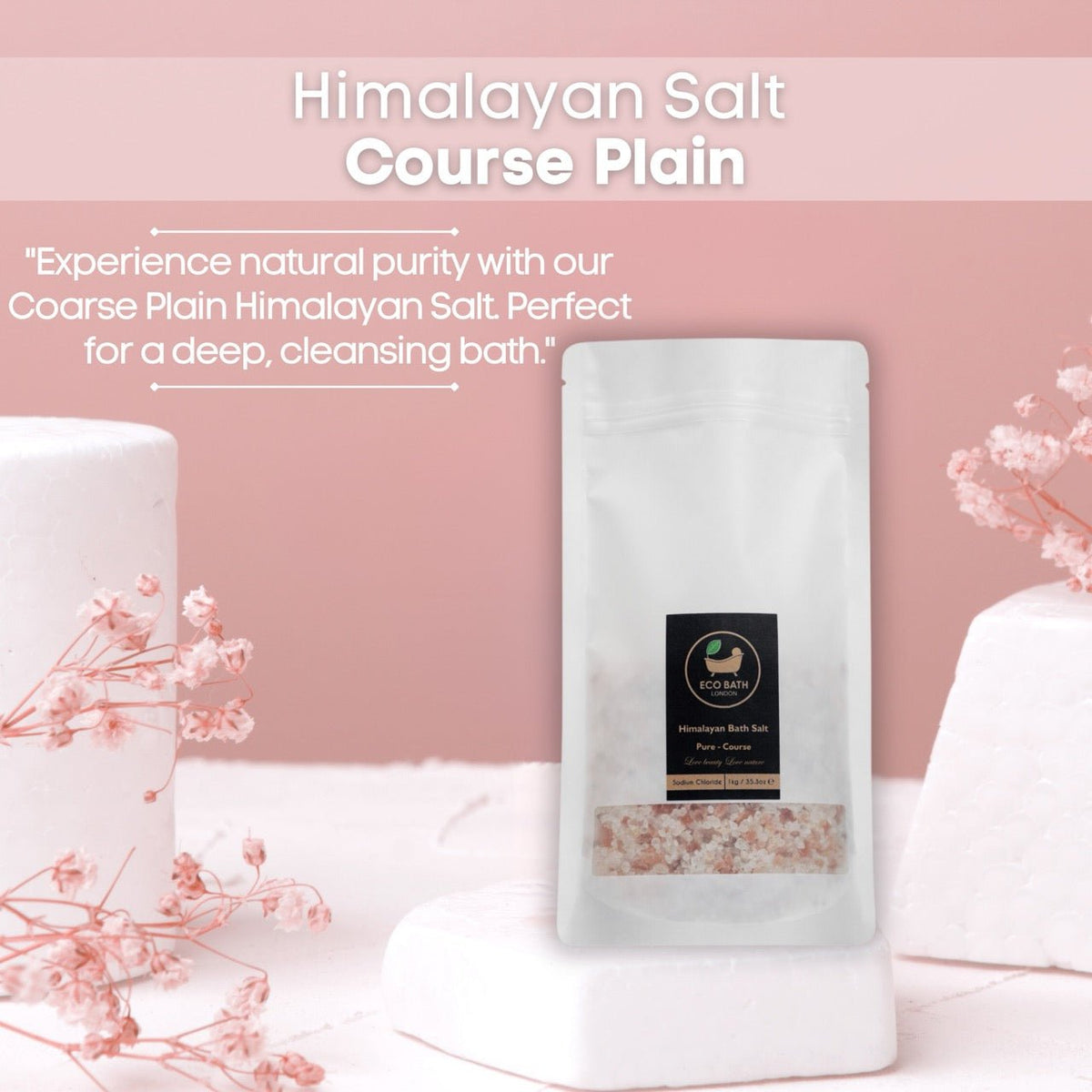 Himalayan Bath Salt Coarse Plain - 1kg