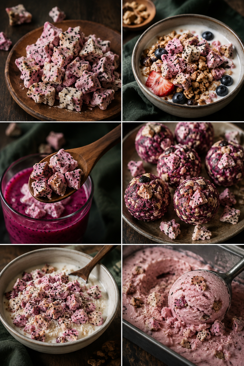 Freeze Dried Dragon Fruit Chunks