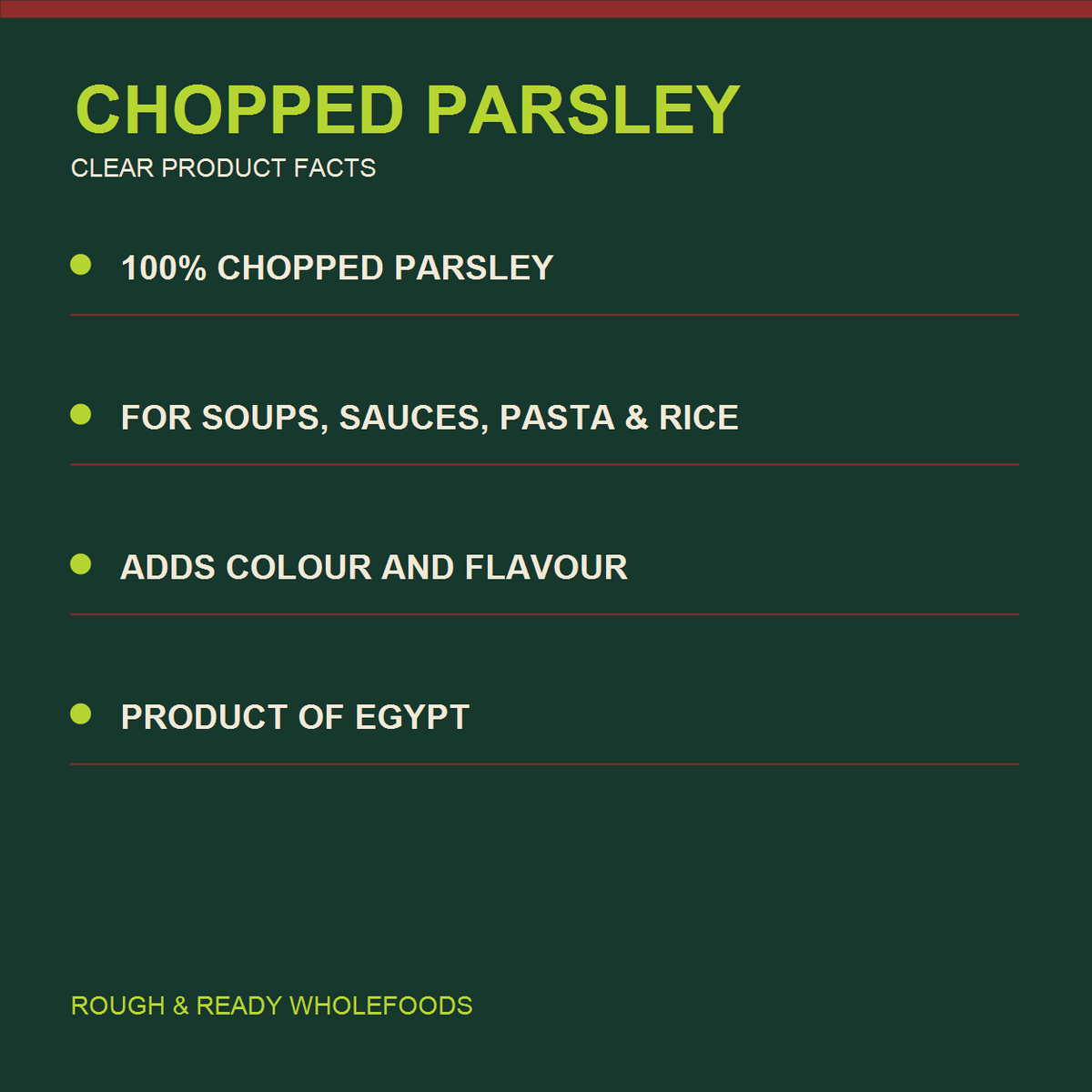 Hampshire Foods Dried Chopped Parsley
