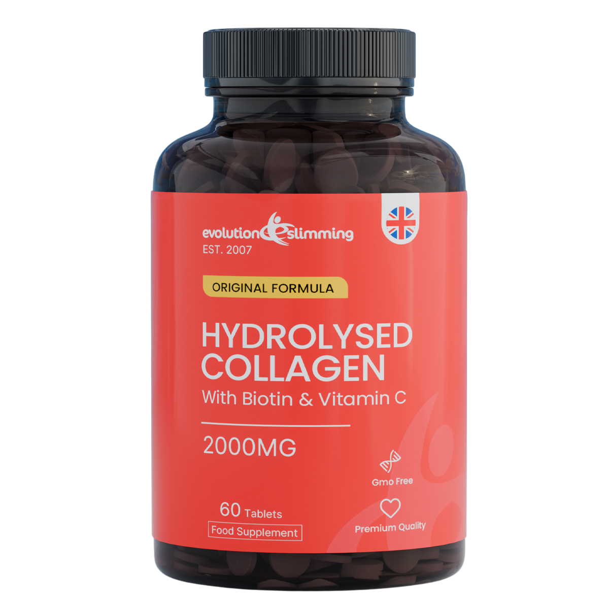 Hydrolysed Collagen High Strength 2,000mg for Hair, Skin & Nails + Vitamin C & Biotin