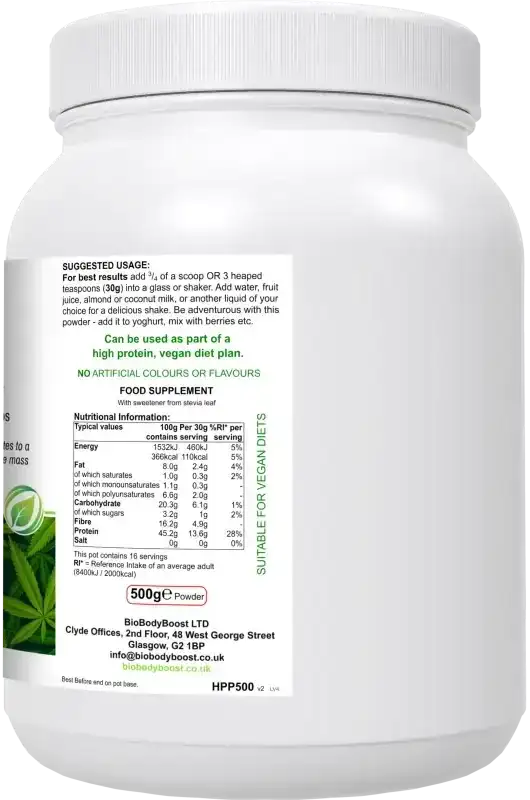Hyper Hemp Protein Powder | Vegan Hemp Seed Protein with Acai UK