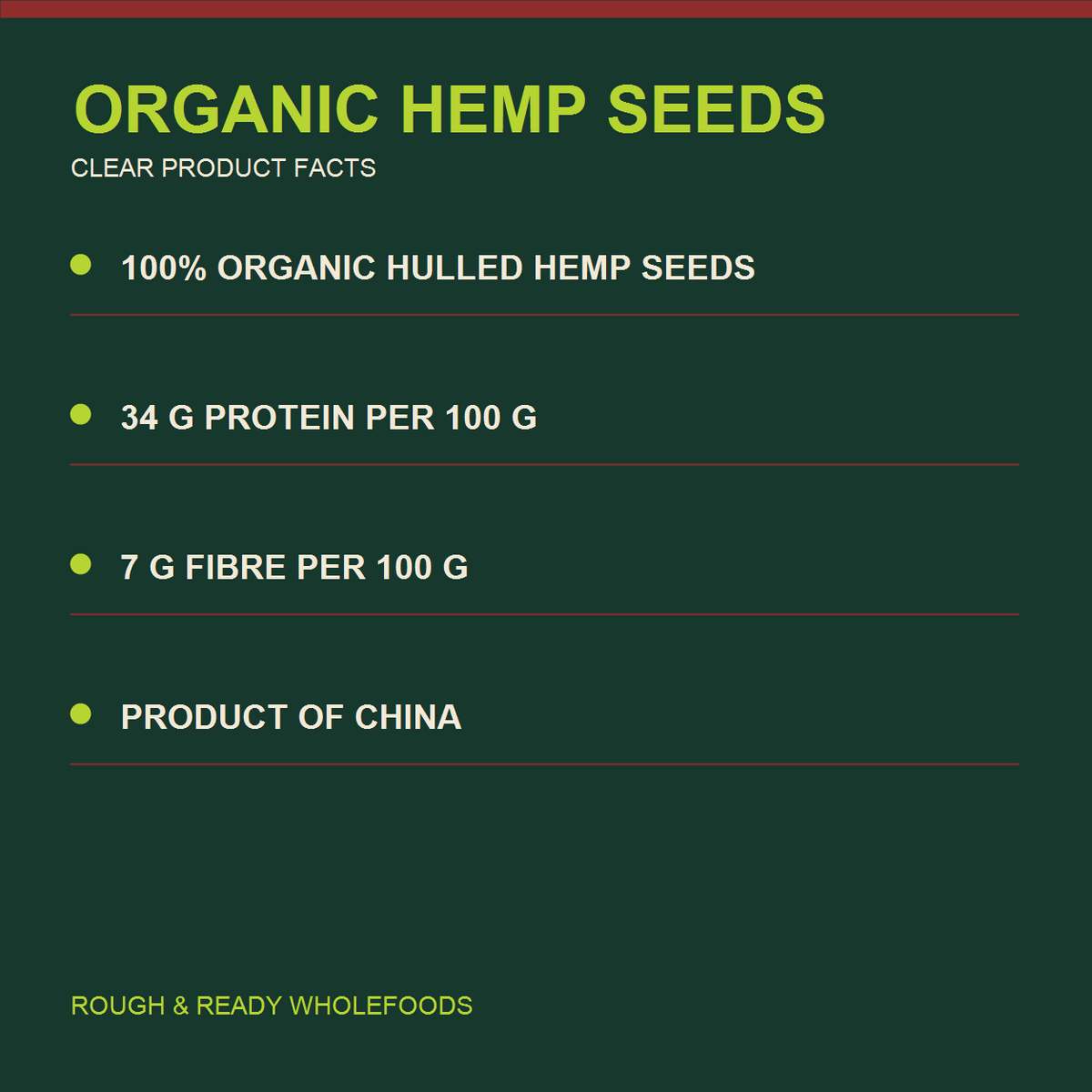 Infinity Foods Bulk Organic Hemp Seeds Hulled