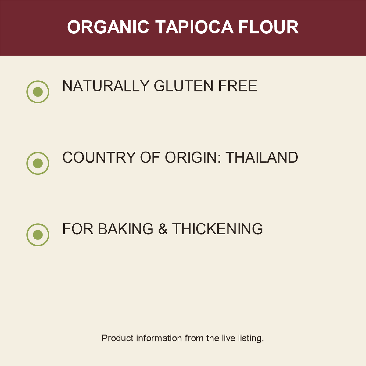 Infinity Foods Organic Tapioca Flour