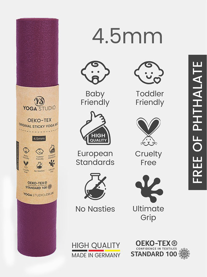 Yoga Studio Oeko-Tex Sticky Yoga Mat 4.5mm