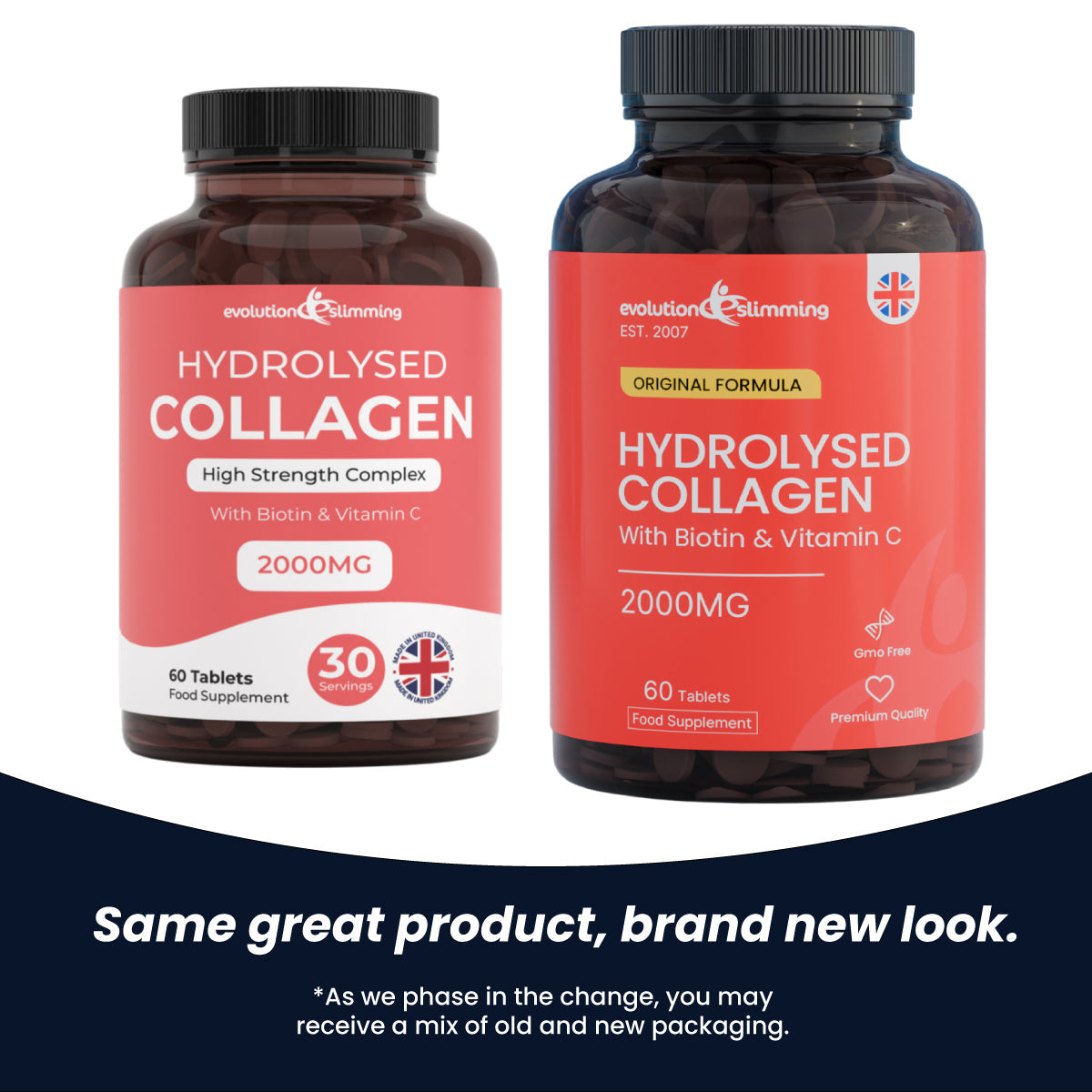 Hydrolysed Collagen High Strength 2,000mg for Hair, Skin & Nails + Vitamin C & Biotin