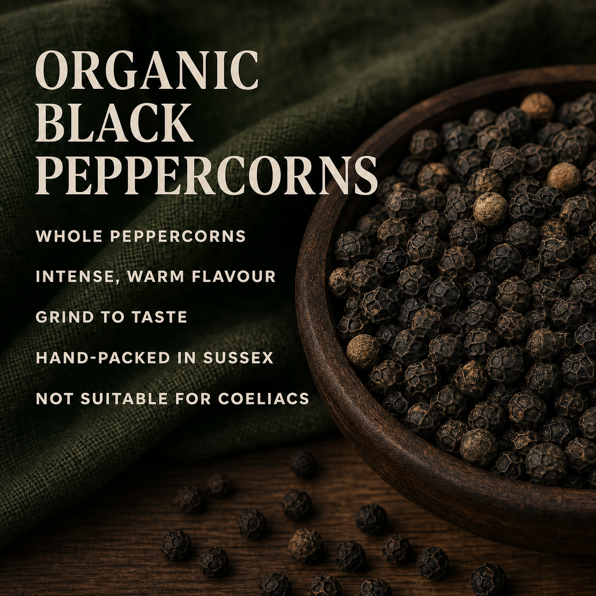 Organic Black Peppercorns