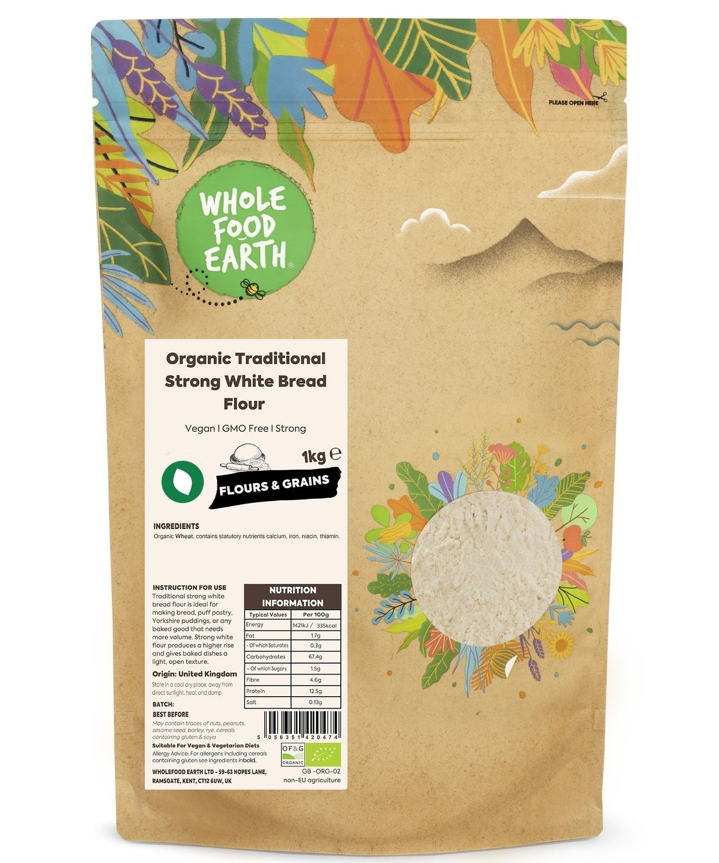 Organic Traditional Strong White Bread Flour