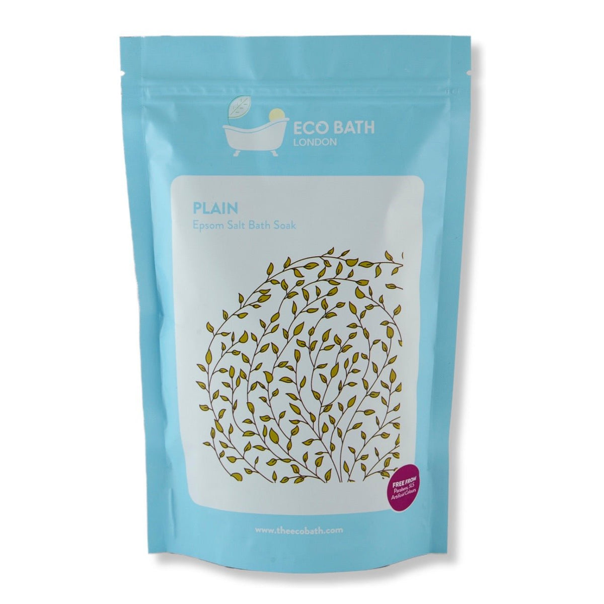 Eco Bath London Plain Epsom Salt Bath Soak - Pouch, 500g or 1kg