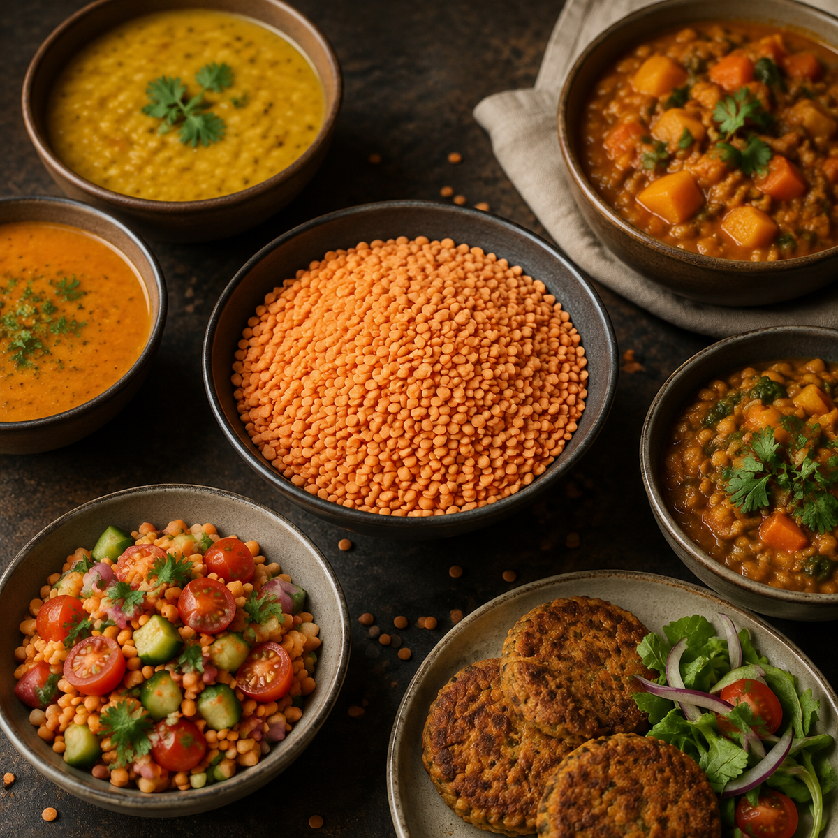 Infinity Foods Organic Red Split Lentils