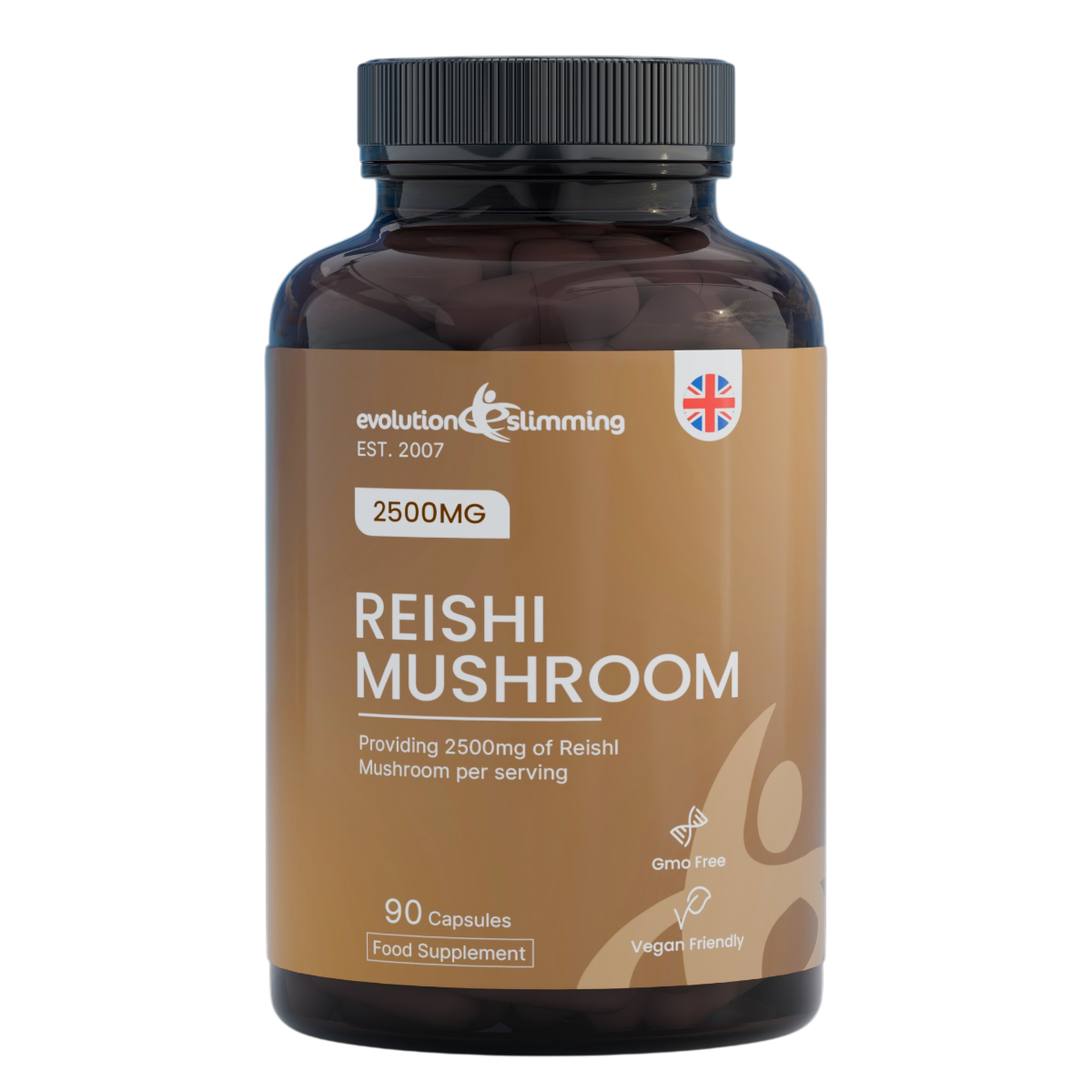 Reishi Mushroom 2500mg - Immune & Stress Support Supplement