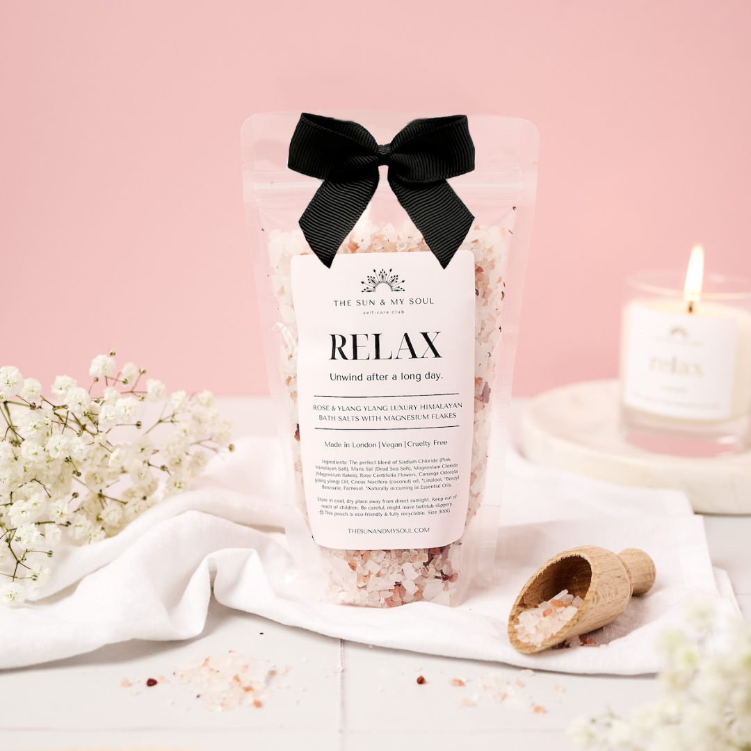 Rose & Ylang Ylang Himalayan Bath Salts – Relaxing Luxury Soak