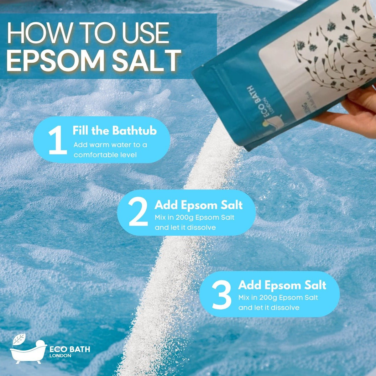 Eco Bath London Relaxing Epsom Salt Bath Soak - Pouch, 500g or 1kg