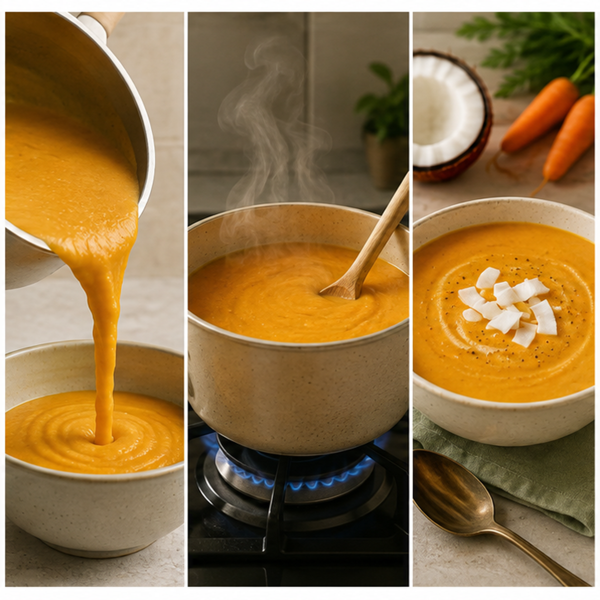 Free and Easy Carrot and Coconut Soup