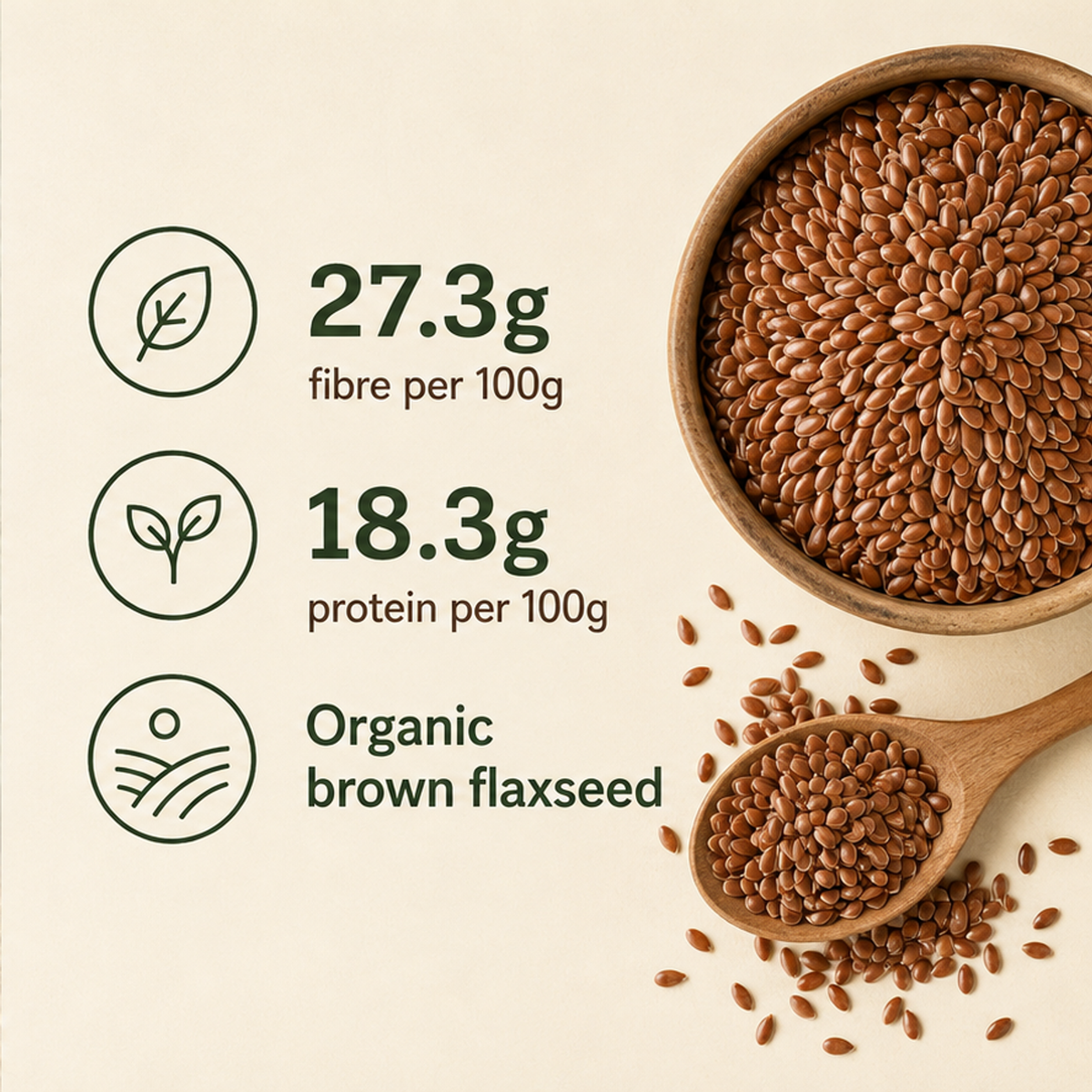 Infinity Foods Bulk Organic Brown Flaxseed (Linseed)