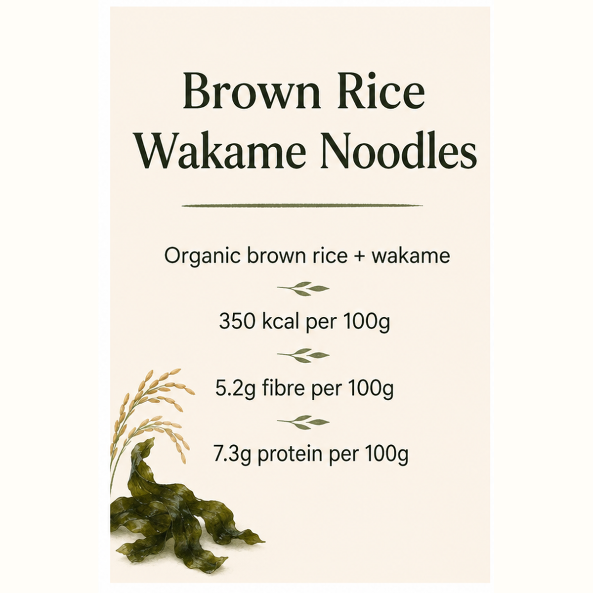 King Soba Organic Brown Rice Wakame Noodles