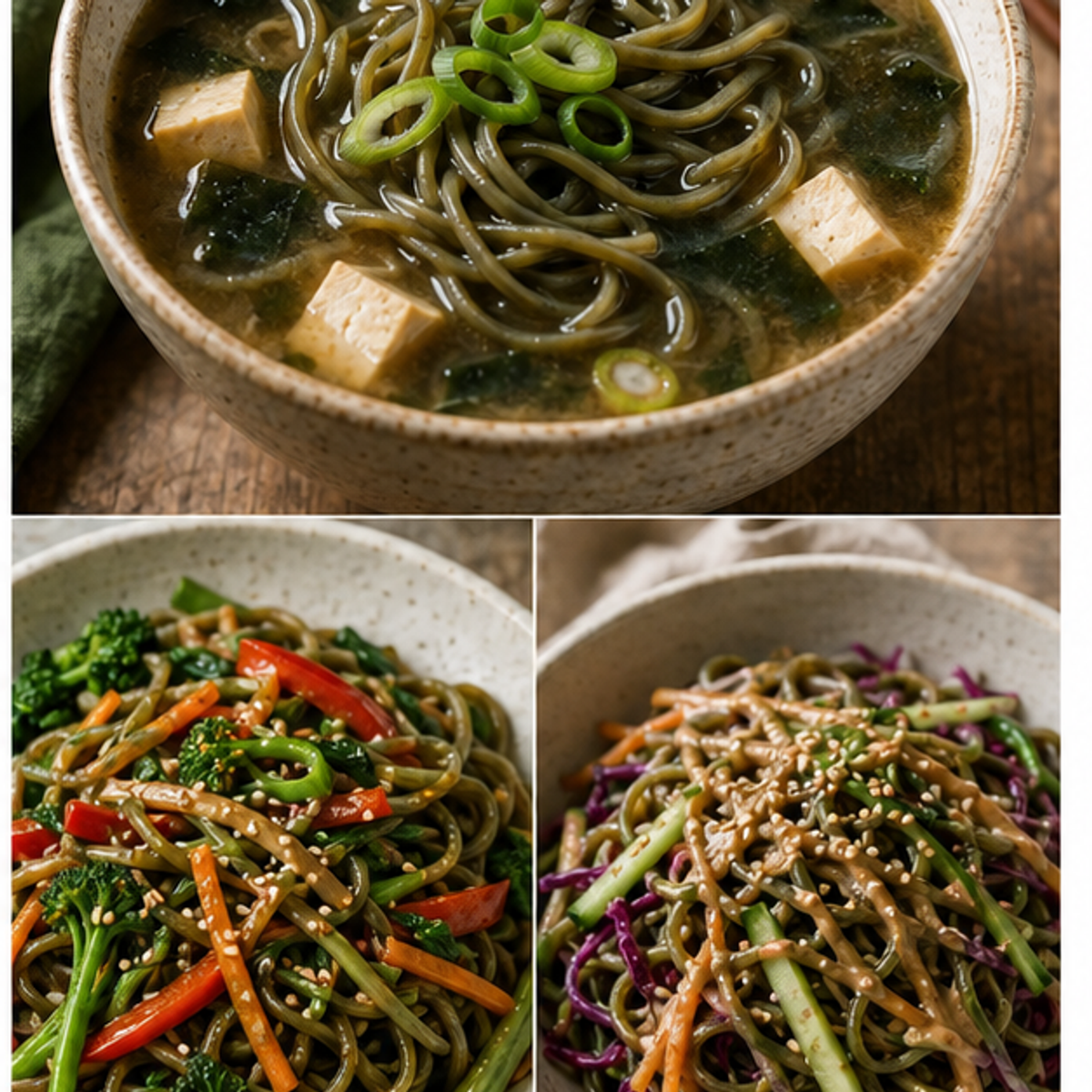 King Soba Organic Brown Rice Wakame Noodles