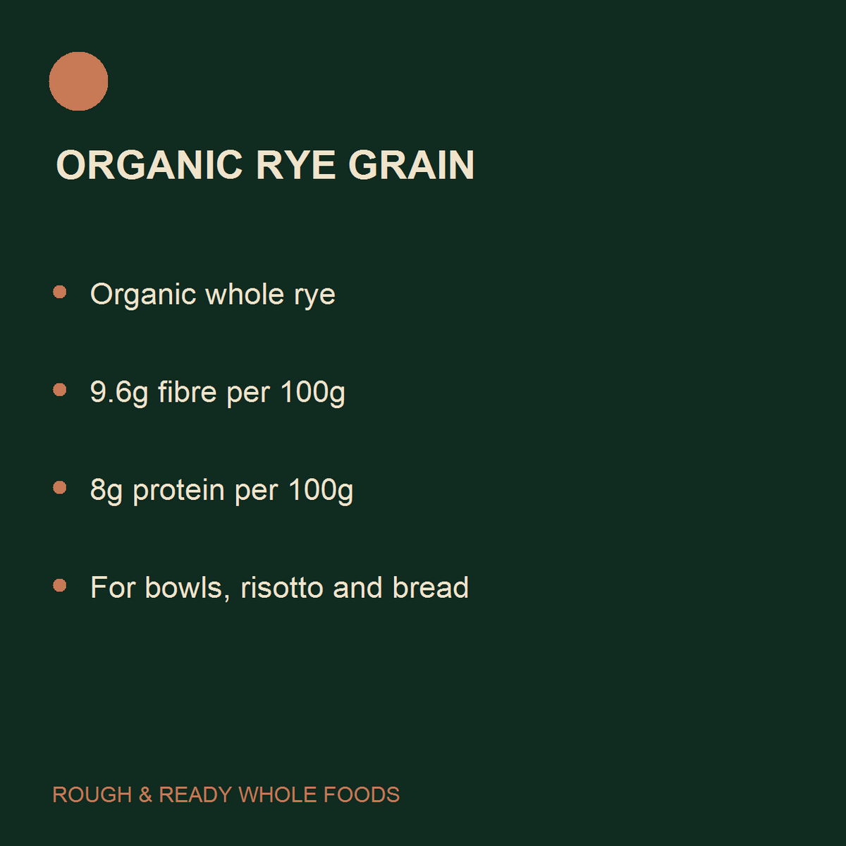 Infinity Foods Organic Rye Grain