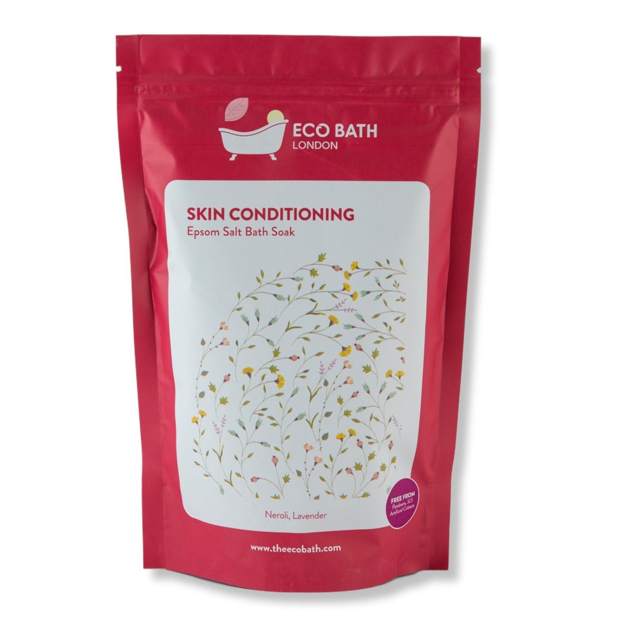 Eco Bath London Skin Conditioning Epsom Salt Bath Soak - Pouch, 500g or 1kg