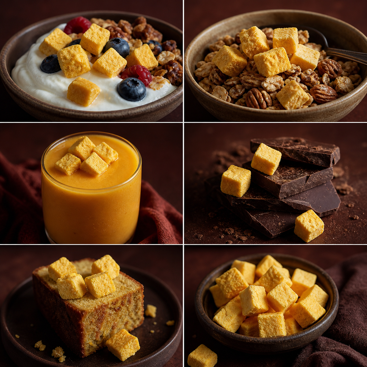 Freeze Dried Mango Cubes