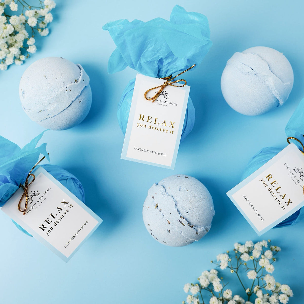Relax You Deserve It - Relaxing Lavender Bath Bomb Soothing Soak