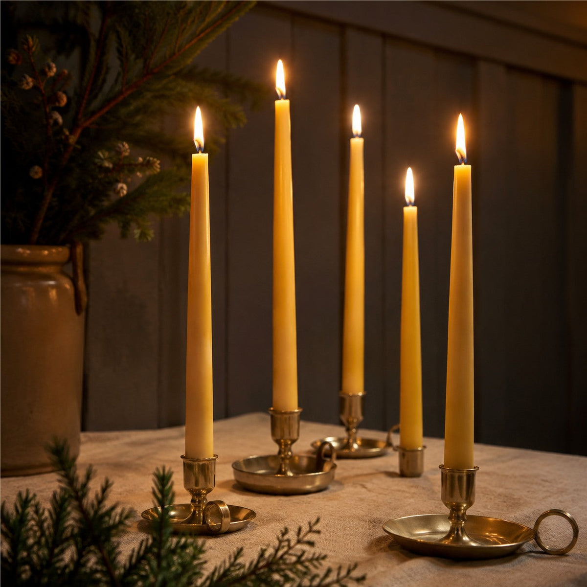 Nutley Hall Beeswax Christmas Candles