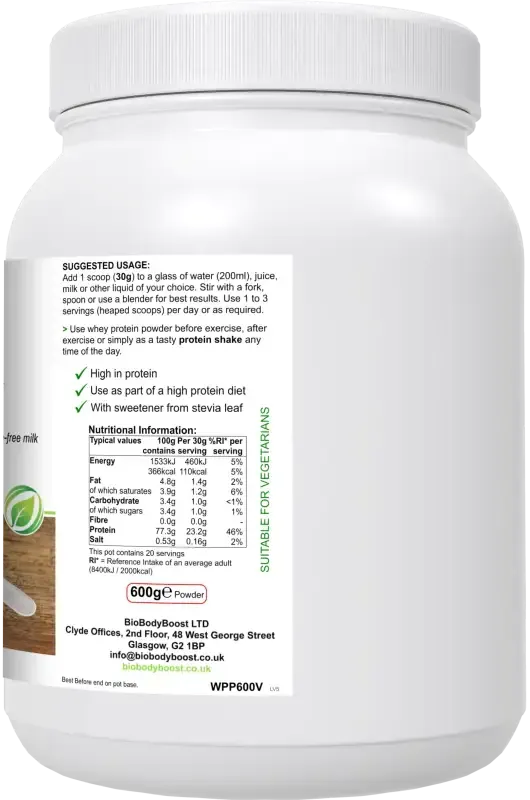 WheyPro Vanilla Whey Protein Powder for Women & Men | Isolate Blend