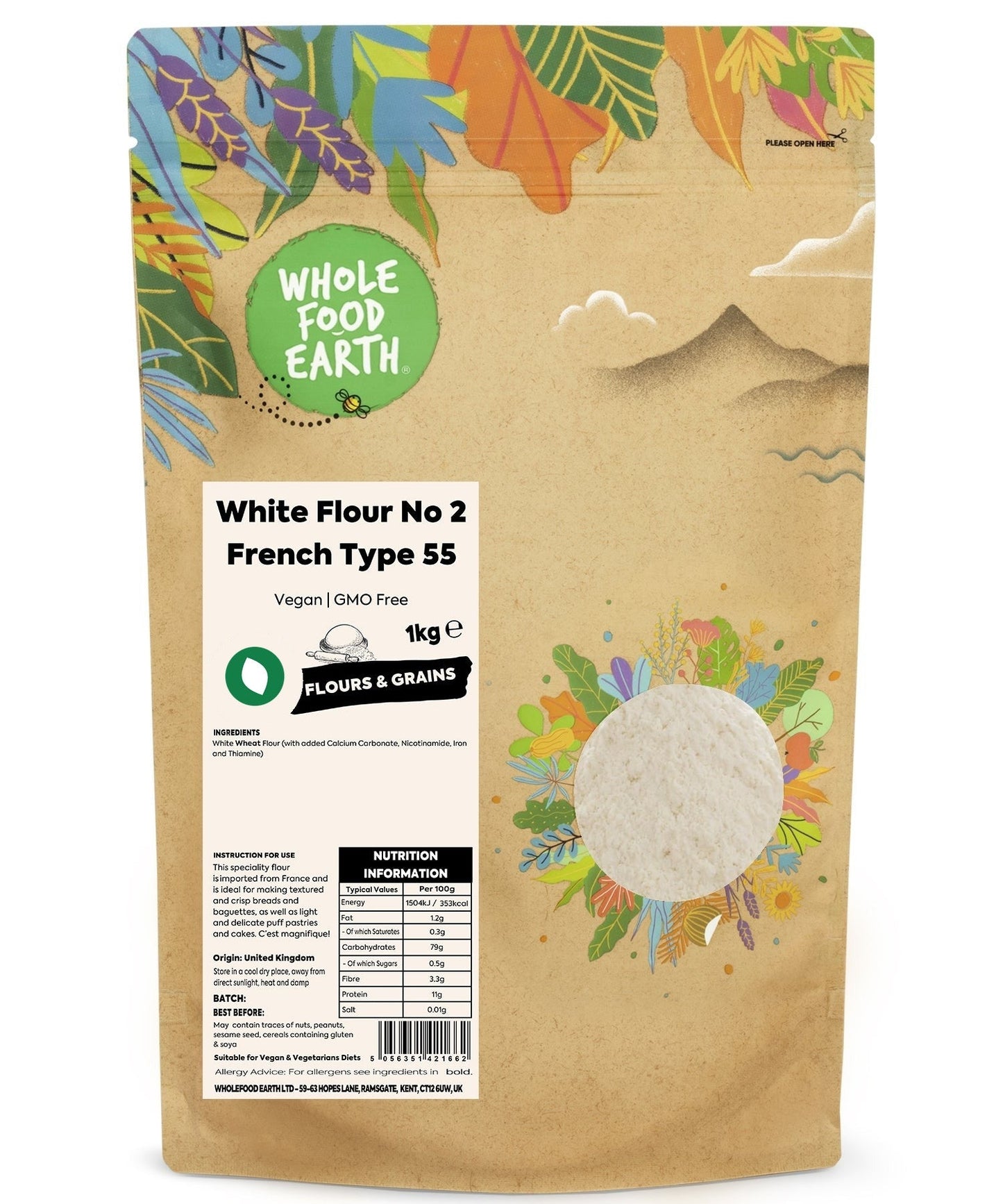 White Flour No 2 French Type 55