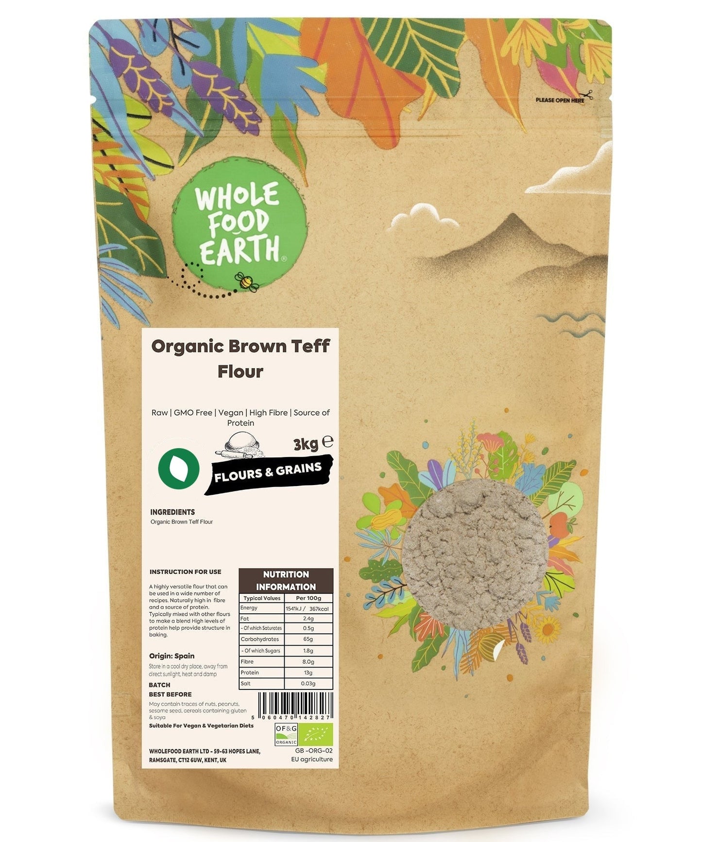 Organic Brown Teff Flour